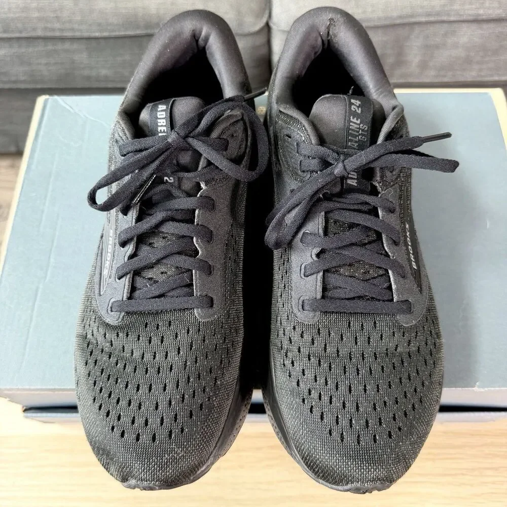 Brooks Adrenaline GTS 24 Wide Black Running Shoes Women's Size 10 Wide